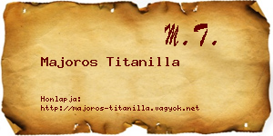 Majoros Titanilla névjegykártya